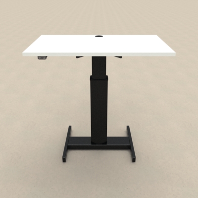 Electric Adjustable Desk | 100x60 cm | White with black frame