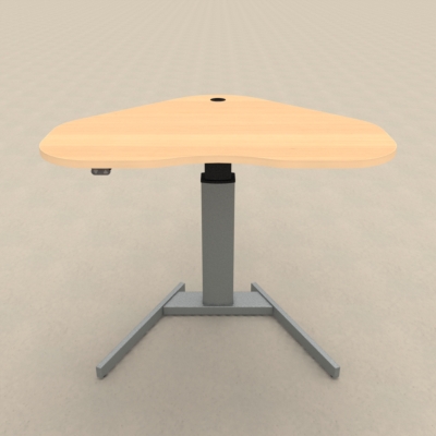 Electric Adjustable Desk | 117x90 cm | Beech with silver frame