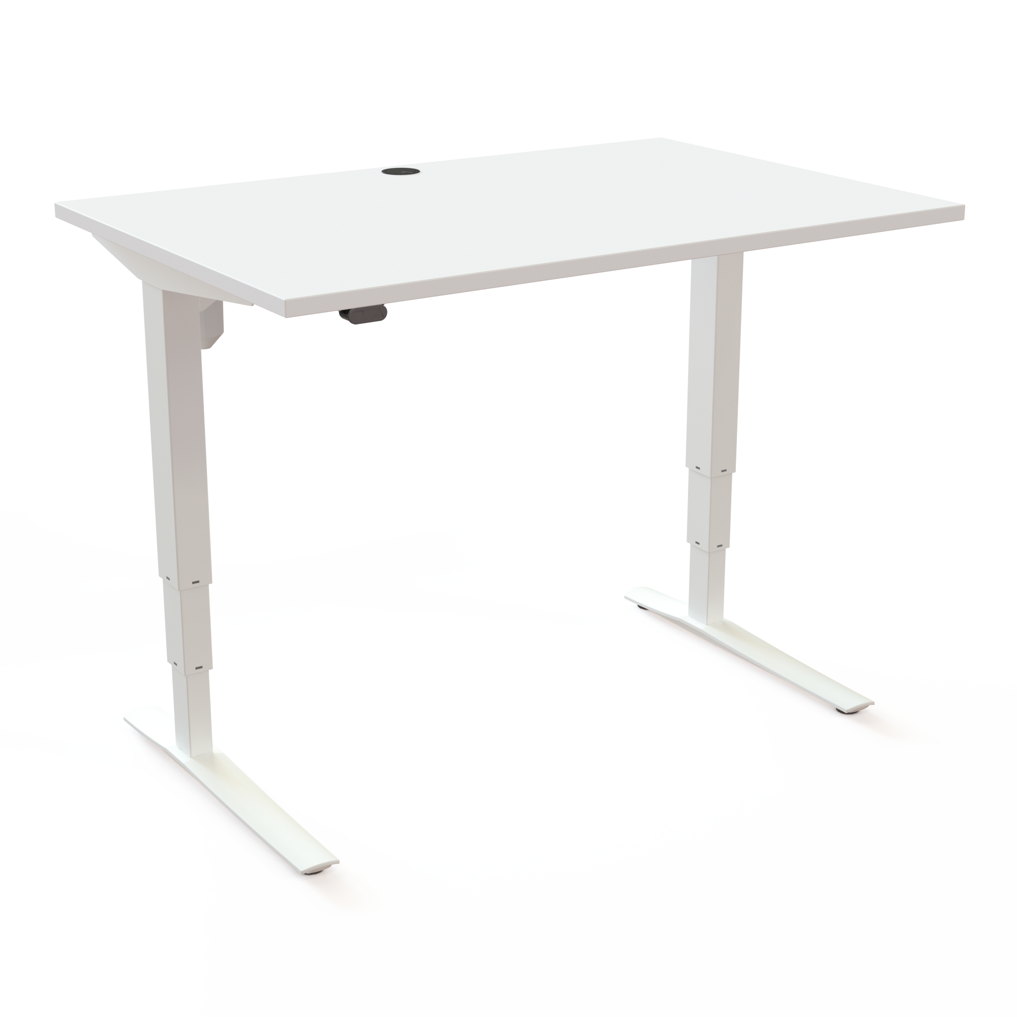 Electric Adjustable Desk | 120x80 cm | White with white frame