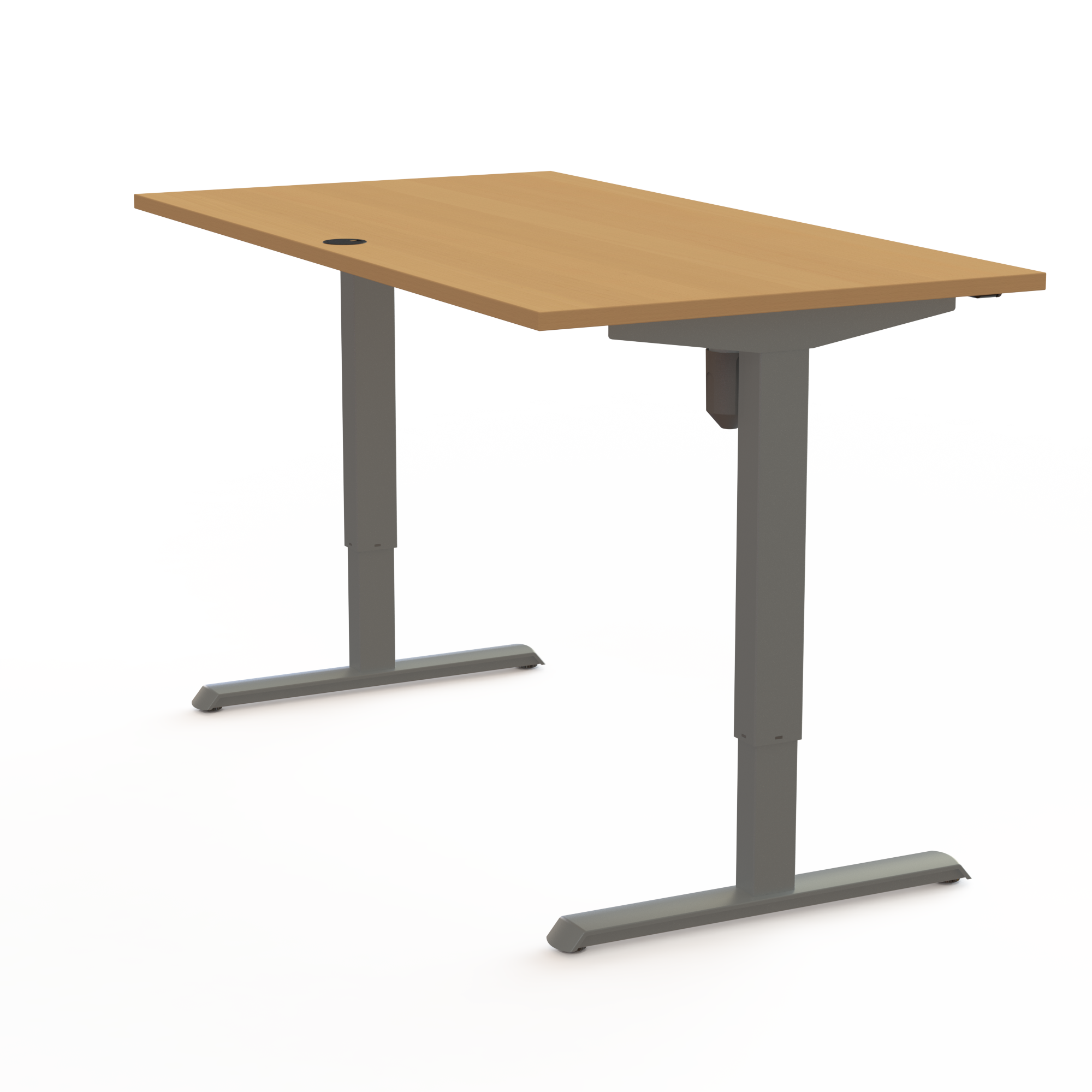 Electric Adjustable Desk | 150x80 cm | Beech with silver frame