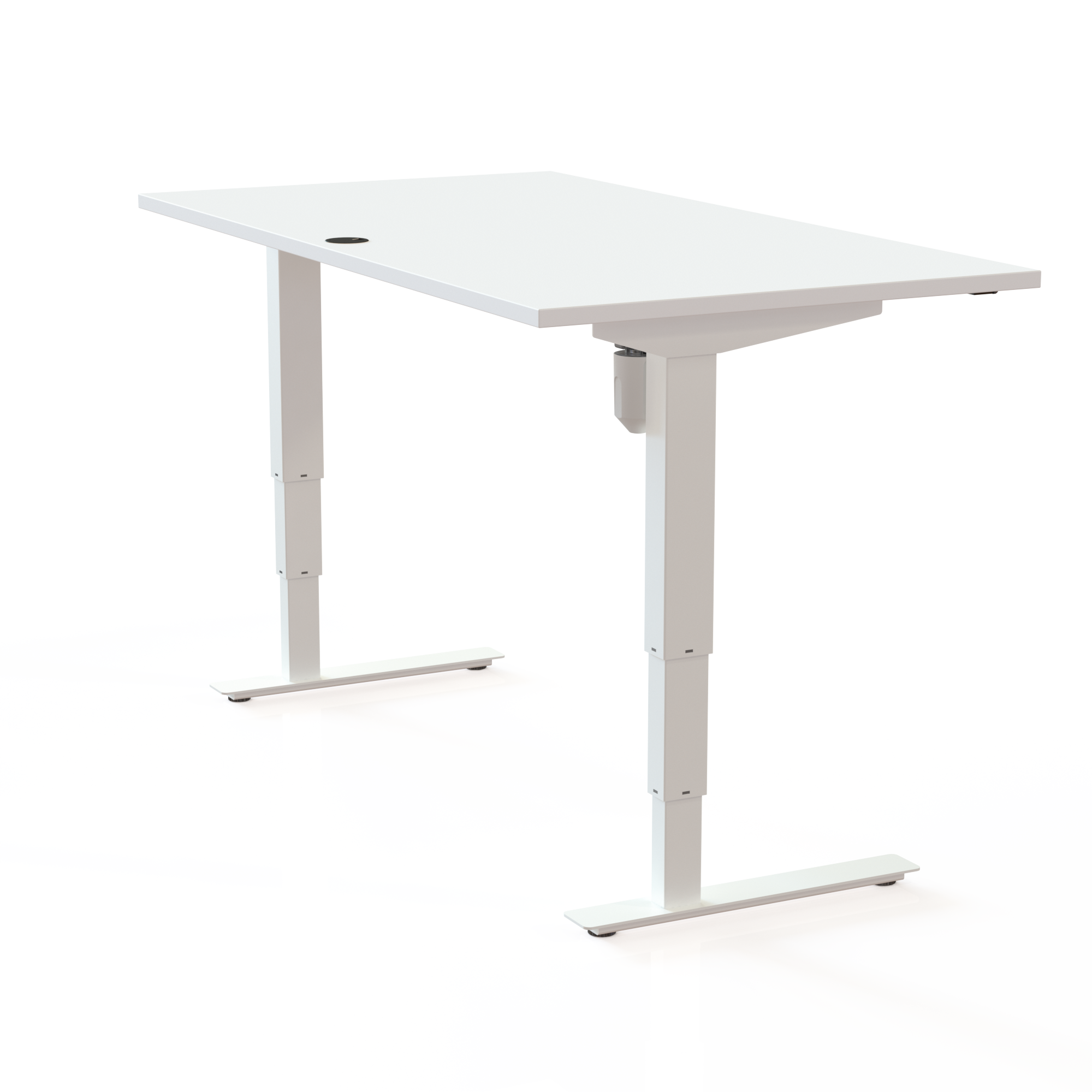 Electric Adjustable Desk | 150x80 cm | White with white frame