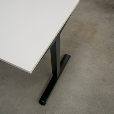 Electric Adjustable Desk | 80x80 cm | White with black frame